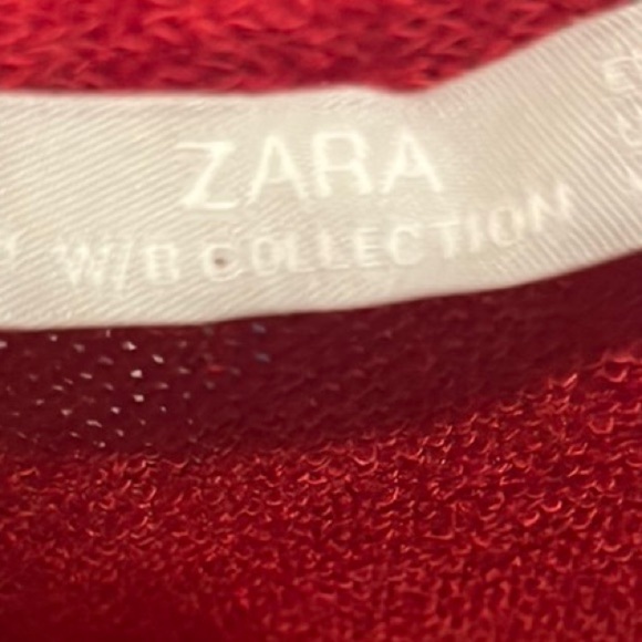 Zara Red Midi asymmetrical Dress size S - Picture 12 of 13